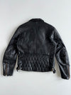 Vintage Black Leather Cafe Racer Jacket (S)