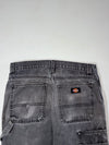Vintage Dickies Faded Black Double Knee Carpenter Pants (W:30) (L:36)