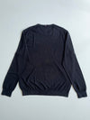Tommy Hilfiger Black Knit Crewneck Sweater – Classic Flag Logo (XXL)