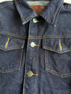 Dickies Raw Indigo Denim Trucker Jacket – Leather Patch (S)