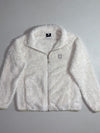 Blackyak | Cream White Fluffy Sherpa Fleece Zip-Up Jacket (S)