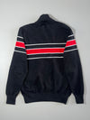 Le Coq Sportif Golf Collection Black Track Jacket Red Stripe Full Zip Size (M)