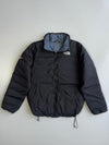 The North Face Reversible Nuptse Puffer Down Jacket Black Grey Marl Summit Series (M)