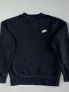 Nike Classic Black Embroidered Swoosh Crewneck Sweatshirt – (M)