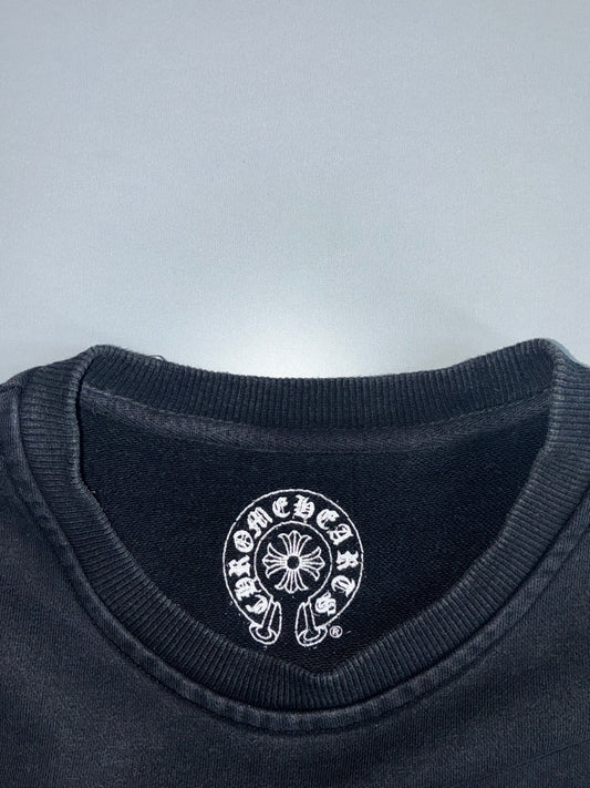 Chrome Hearts Gradient Cross Logo Black Crewneck Sweatshirt (M)
