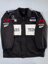 Mercedes Benz F1 “Warsteiner” Racing Jacket – Black/White Team Sponsor Print Jacket (S)