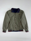 Vintage Reversible Crest Harrington Bomber Jacket  Olive/Navy (M)