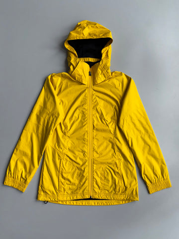 Reebok | Yellow Hooded Rain Jacket | (XS)