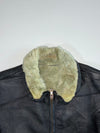 Sorpasso Black Shearling-Lined Leather Flight Jacket (XL)