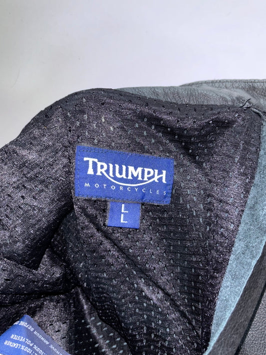 Triumph Motorcycles Leather Racing Pants W/ Sliders (W-28/L-40)
