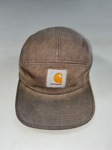 Vintage Carhartt WIP Backley Camp Cap – Washed Brown Canvas 5-Panel (Adjustable)