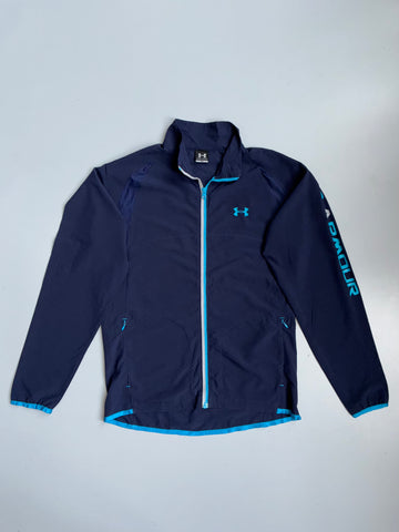 Under Armour Navy & Blue Lightweight Windbreaker Running Jacket (L)