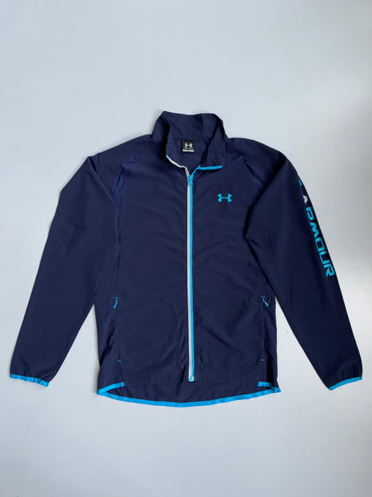 Under Armour Navy & Blue Lightweight Windbreaker Running Jacket (L)