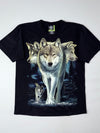 Vintage Rock Eagle Glow-in-the-Dark Wolf Pack Graphic Tee  (L)