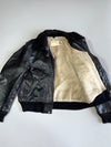 Schott NYC Vintage A2 Flight Pure Leather Bomber Jacket Shearling Fur Lining Made in USA (L)