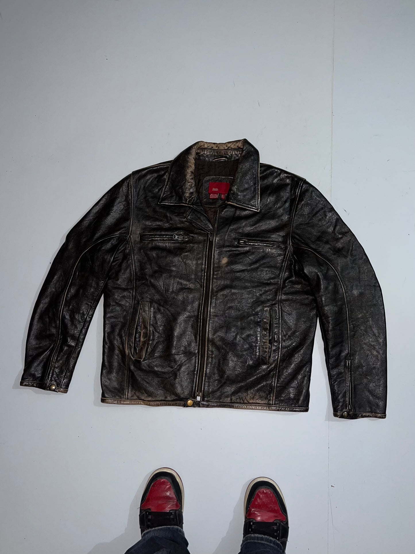 ZARA Original Leather Jacket (L/XL)