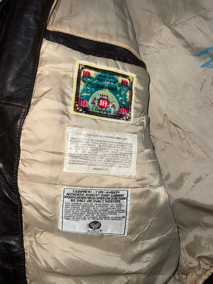 Z                     Rare Vintage Avirex G-1 U.S. Navy Leather Flight Original leather Jacket (2XL/3XL)