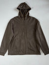 Bean Pole Hooded Zip Jacket – Brown with Plaid Lining (L)
