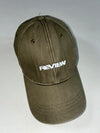Review Logo Olive Green Cotton Cap (Adjustable)