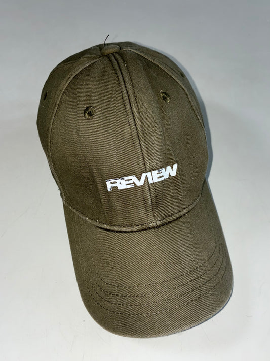 Review Logo Olive Green Cotton Cap (Adjustable)