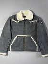 Diesel Sherpa-Lined Grey Utility Jacket (Fur inside) (M)