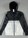 Adidas Black & White Colorblock Hooded Windbreaker (XS/S)
