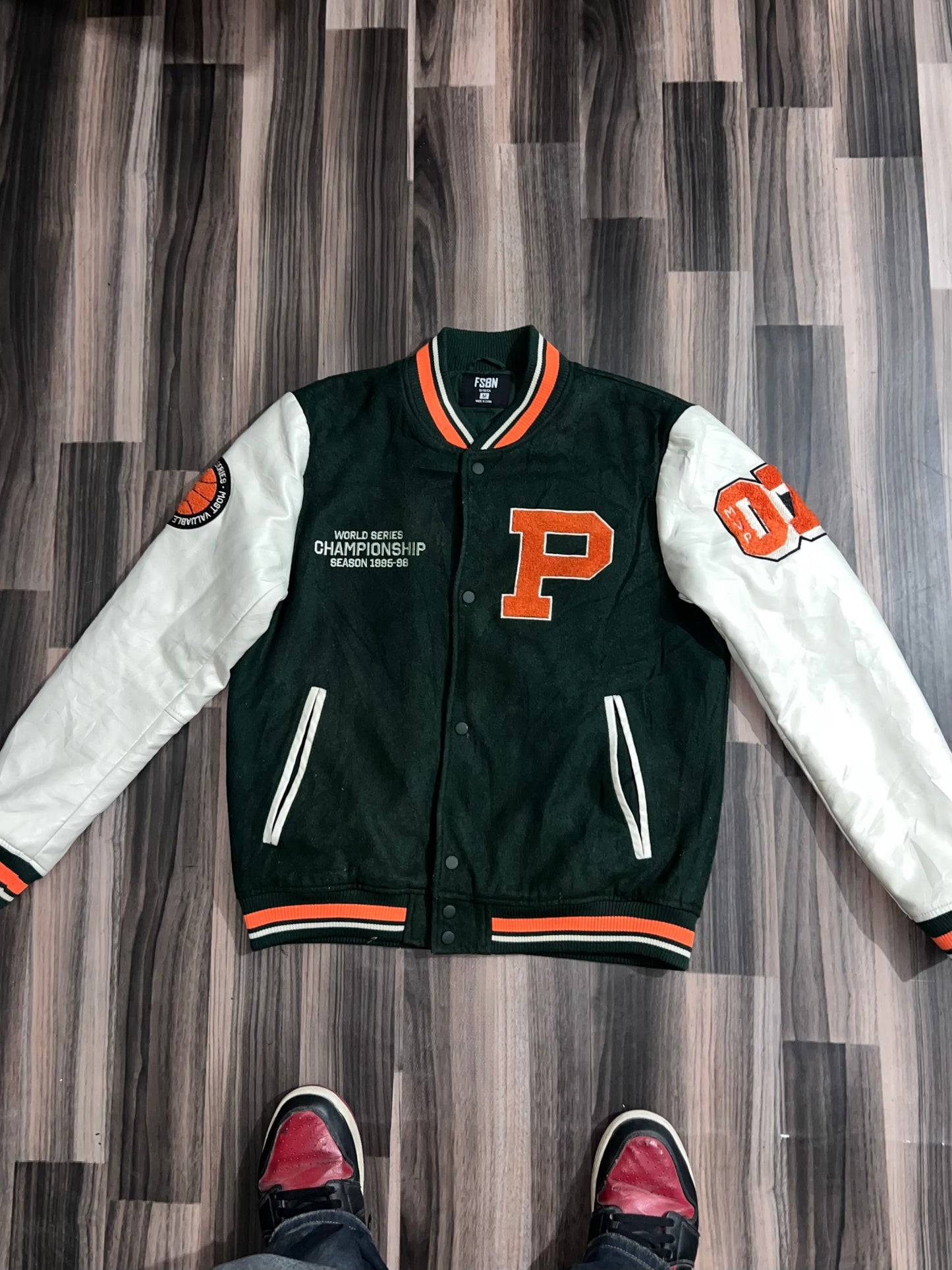 ZPremium Leather Sleeve Varsity (S/M)