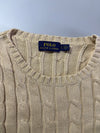 Polo Ralph Lauren Cream Cable Knit Crewneck Sweater (S)