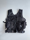 Black Multi-Pocket Tactical Utility Vest (M)