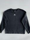 Adidas Essential 3-Stripes Black Crewneck Sweatshirt (S)