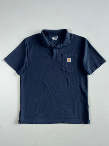 Carhartt Navy Loose Fit Pocket Polo Shirt (L)
