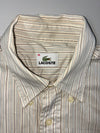 Lacoste Striped Button-Down Shirt – Cream (M)