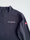 Vintage Polo Sport Ralph Lauren Black Quarter Zip Mock Neck Pullover (XL/2XL)