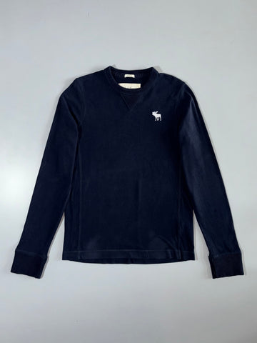 Abercrombie & Fitch Navy Muscle Fit Long Sleeve Top – Size (M)