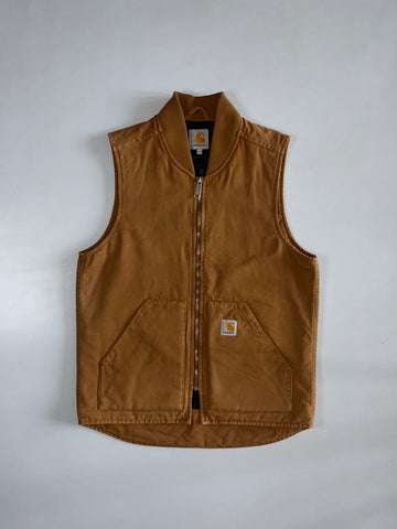 Carhartt WIP Classic Vest | Hamilton Brown Duck Canvas Zip-Up Gilet (S/M)