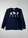 Abercrombie & Fitch Navy Long Sleeve Tee – AF 1892 Moose Appliqué (M)