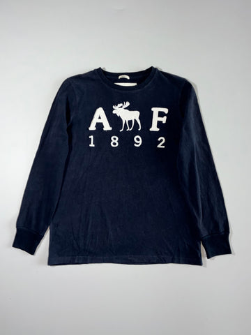 Abercrombie & Fitch Navy Long Sleeve Tee – AF 1892 Moose Appliqué (M)