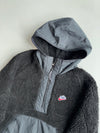 Nike Sportswear Heritage Black Sherpa Half Zip Hoodie (M)