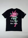 Primark “Los Angeles” Palm Tree Graphic T-Shirt Black,(L)