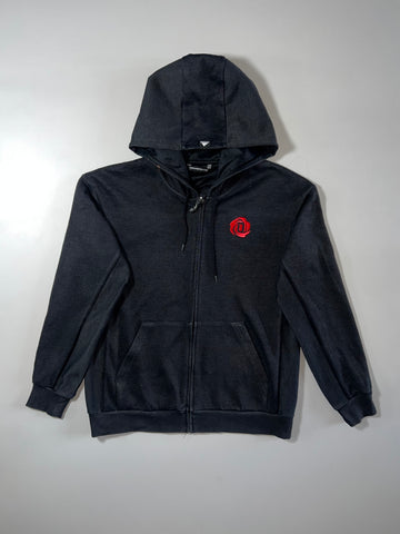 Adidas Basketball Club Derrick Rose Black Zip Hoodie Red Rose Logo (L)