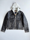 Super Premium Original Pure Leather Jacket with Detachable Cap (XL)