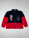 Vintage 1998 Cartoon Network Tom & Friends Embroidered Button-Up Knit Shirt – Black & Red (S/M)