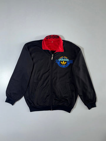 Adidas Retro Track Jacket  Black x Red Reversible Collar (M)