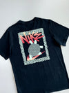 Nike Sportswear The Nike Tee Graffiti Logo Snakeskin Swoosh Faded Black Graphic T-Shirt (M)