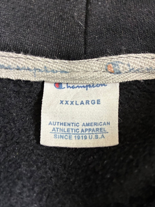 Champion | Black Script Logo Hoodie (XL)