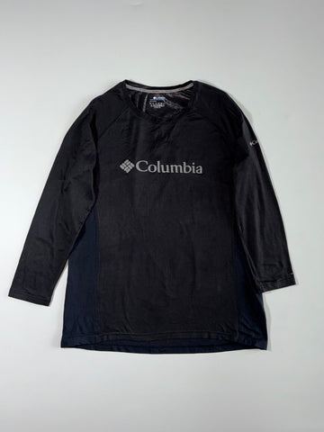 Columbia | Black Raglan Sports Tee – Mesh Panel Full Sleeve | (M)
