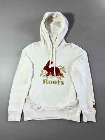 Roots Year of the Rabbit Embroidered White Hoodie (S)