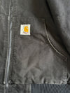 Carhartt Black Duck Canvas Quilted Hooded Work Jacket (XL)