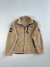The North Face Sherpa Fleece Full-Zip Jacket with Patches (L)
