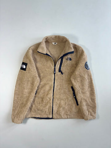 The North Face Sherpa Fleece Full-Zip Jacket with Patches (L)